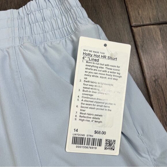 Lululemon NWT Hotty Hot High-Rise Lined Short 4" Starch Blue - Picture 5 of 7